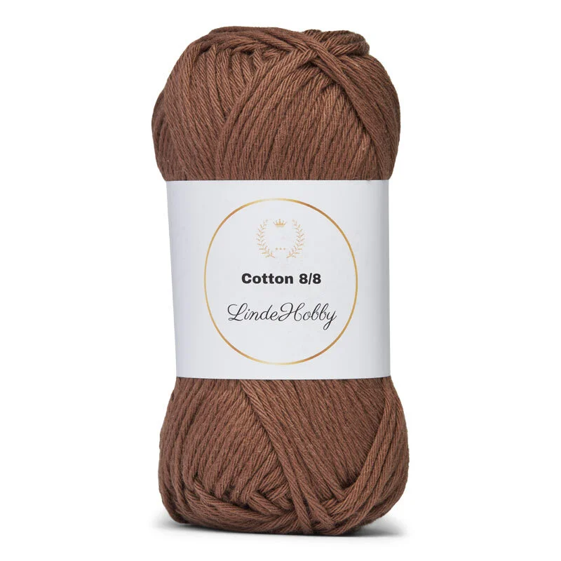 LindeHobby Cotton 8/8 – Natural Harmony, 10 bollen 034 Castagna