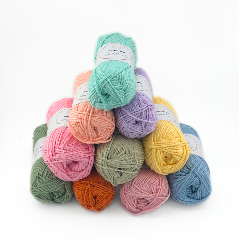 LindeHobby Cotton 8/8 - Soft Pastel Dream, 10 bollen