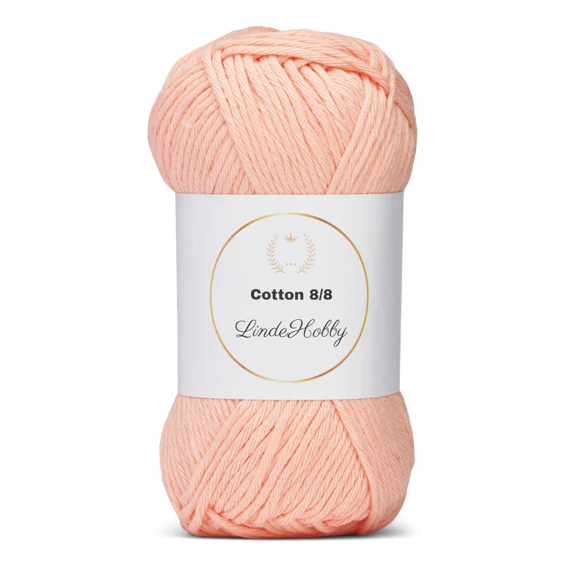 LindeHobby Cotton 8/8 - Soft Pastel Dream, 10 bollen 091 Salmone