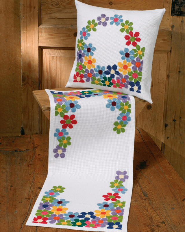 Borduurpakket Franse Anemonen 35 x 84 cm