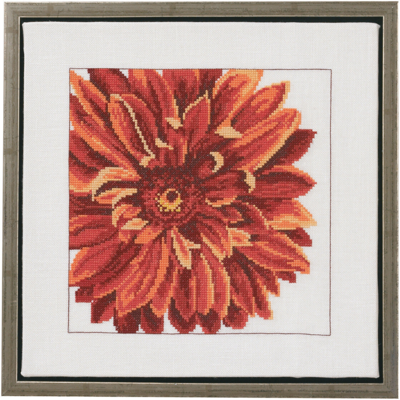 Borduurpakket Dahlia 30 x 30 cm