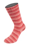 Lana Grossa Cosy Socks Soft Stripes 113 Zalm/zalmrood/koraal