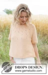 268-22 Peach Whisper Top by DROPS Design