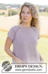 267-24 Grey Orchid Top by DROPS Design