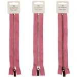 Go Handmade Metalen Rits Roze: Goud, zilver en brons