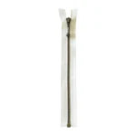 YKK Deelbare Metalen Rits 4 mm (25-65 cm) 841 Ecru, Antiek messing