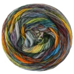 Lana Grossa Colorissimo 223 Bordeaux/Grijs/Geel/Oranje/Olijf/Donkergroen/Lichtgroen/Wijnrood/Petrolblauw/Jeansblauw
