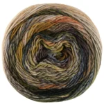 Lana Grossa Colorissimo 215 Oranjebruin/Zilvergrijs/Lichtgrijs/Lichtbeige/Blauwgrijs/Staalgrijs/Mosgroen/Bosgroen
