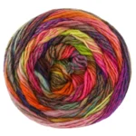 Lana Grossa Colorissimo 219 Grijs/Donkerbruin/Violet/Roodviolet/Oranje/Rood/Geel/Lichtgroen/Roze/Muntgrijs/Koraal