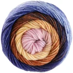 Lana Grossa Cool Wool Big Color 4035 Korenbloemblauw/petrolblauw/karamel/vanille/lichtbeige/lichtgrijs/lichtblauw