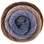 Lana Grossa Cool Wool Big Color 4050 Taupe/grijsbruin/grijsblauw/marineblauw/hemelsblauw