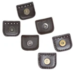 Go Handmade Magnetische Druksluiting 4 cm Donkerbruin met goud, zilver en brons