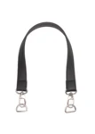 Go Handmade Tashengsel met Karabijnhaak en D-ring Zwart/Zilver