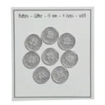 Go Handmade Glitterknopen Zilver