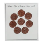 Go Handmade Glitterknopen Koperbruin