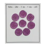 Go Handmade Glitterknopen Roze