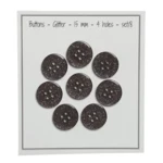 Go Handmade Glitterknopen Zwart