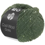 Lana Grossa Cool Wool Dots 08 Grijsgroen
