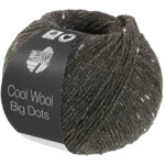 Lana Grossa Cool Wool Big Dots 110 Donkergrijs