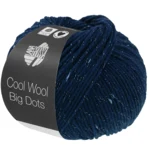 Lana Grossa Cool Wool Big Dots 102 Donkerblauw