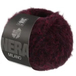 Lana Grossa Milano 12 Donkerrood/zwart gemêleerd