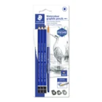 STAEDTLER Mars lumograph Aquarel potlood & penseel, 3 + 1 st – Hoofdafbeelding
