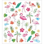 Stickers, Dyr, Ark 15 x 16,5 cm, 1 ark Flamingo