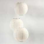 Papieren Lampion, 20 cm, 1 st Wit