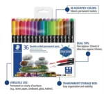 STAEDTLER Permanente stift met dubbele punt, 36 stuks – TB36