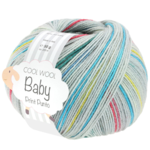 Lana Grossa Cool Wool Baby 314 Lichtgrijs/Grijs/Tomaat/Turkoois/Citroengeel/Rookblauw