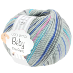 Lana Grossa Cool Wool Baby 316 Lichtgrijs/Donkergrijs/Jeans/Inktblauw/Roze/Turkoois