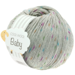 Lana Grossa Cool Wool Baby 358 Lichtgrijs/Oranje/Turkoois/Groen/Cyclaam