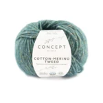 Katia Cotton-Merino Tweed 504 Groen blauw