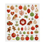Stickers, Kerstmis, 15 x 16.5 cm, 1 vel  Kerstballen en versieringen