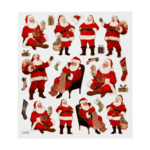 Stickers, Kerstmis, 15 x 16.5 cm, 1 vel  Klassieke kerstmannen