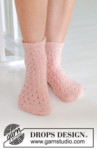 247-19 Pretty in Peach Socks by DROPS Design