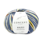 Katia Concept Kalevi Socks 202 Blauw-Groen-Okergeel