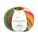 Katia Concept Onni Socks 402 Groen-Oranje-Fuchsia-Okergeel