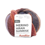 Katia Merino Aran Sunrise 302 Blauw-Oranje-Rood