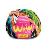 Katia Wow Chunky Boom 305 Blauw-Groen-Signaaloranje-Zwart