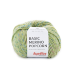 Katia Basic Merino Popcorn 202 Salie-meerkleurig