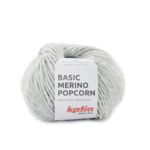 Katia Basic Merino Popcorn 104 Lichtgrijs-wit