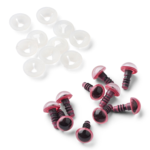 HobbyArts Veiligheidsogen, Roze, 5 paar 10 mm