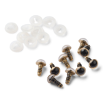 HobbyArts Veiligheidsogen, Beige, 5 paar 10 mm