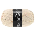 Lana Grossa Meilenweit 100 Tweed 185 Crème gemêleerd
