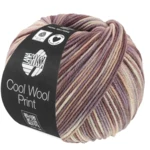 Lana Grossa Cool Wool Print 845 Greige/Beige/Mauve/Taupe/Grijsbruin