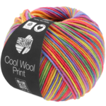 Lana Grossa Cool Wool Print 703 Paars/Groen/Framboos/Oranje/Geel/Blauw