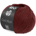 Lana Grossa Cool Wool Mélange 1500 Wijnrood gemêleerd