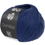 Lana Grossa Cool Wool Mélange 1504 Donkerblauw gemêleerd