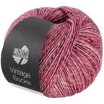 Lana Grossa Vintage Socks 1009 Oudroze/geraniumrood/bordeaux gemêleerd